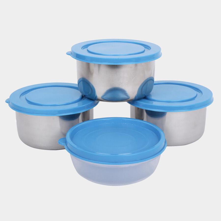 Steel Lunch Box, 4 Containers and 1 Bag, , large image number null