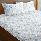 Blue Cotton Double Bedsheet, , small image number null