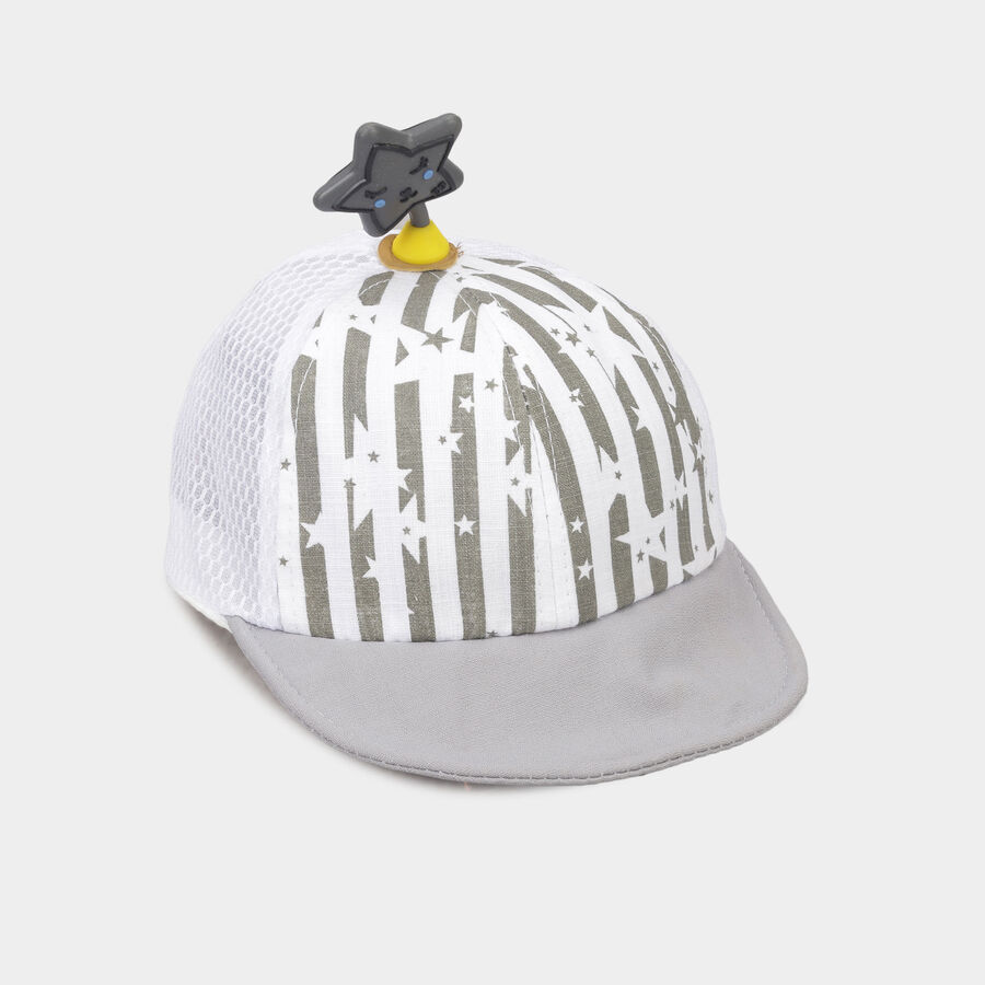 Kids' Grey Nylon/Polyester Cap, , large image number null