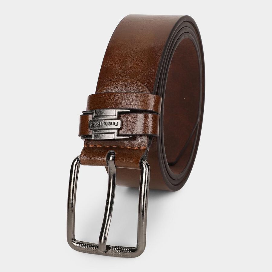 Brown PU Casual Belt, , large