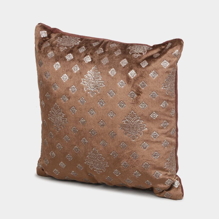 Brown Foil Printed Cushion, , large