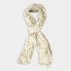 Women's White Viscose Scarf, , small image number null