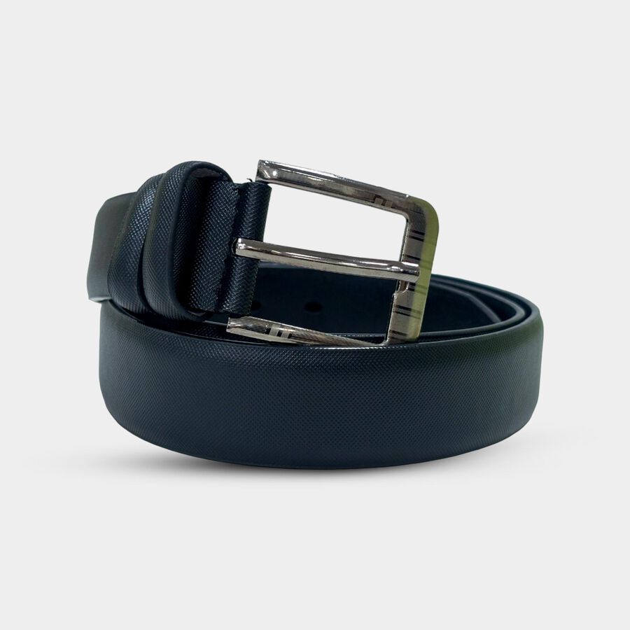 Men's Black Polyurethane Formal Belt, , large image number null