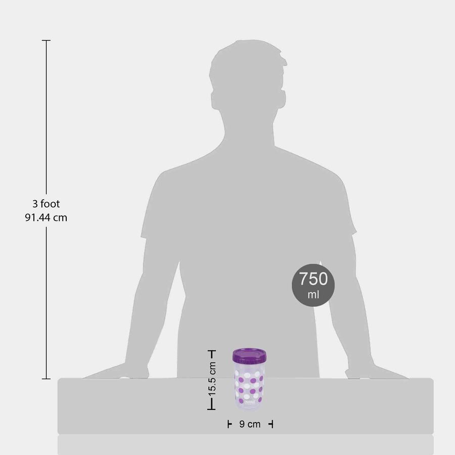 एयर-टाइट प्लास्टिक कंटेनर, 4 का सेट, 750 ml, 2 L, 5 L, 7.5 L, , large image number null