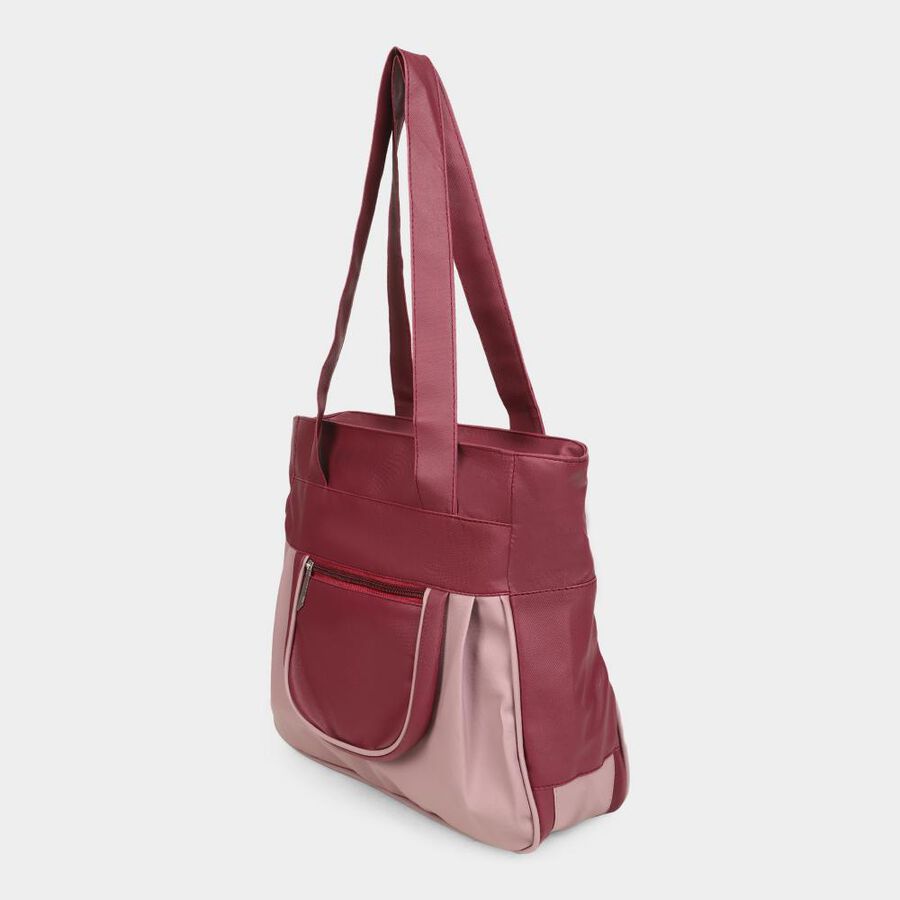 Women's Pink Polyurethane Tote Bag, , large image number null