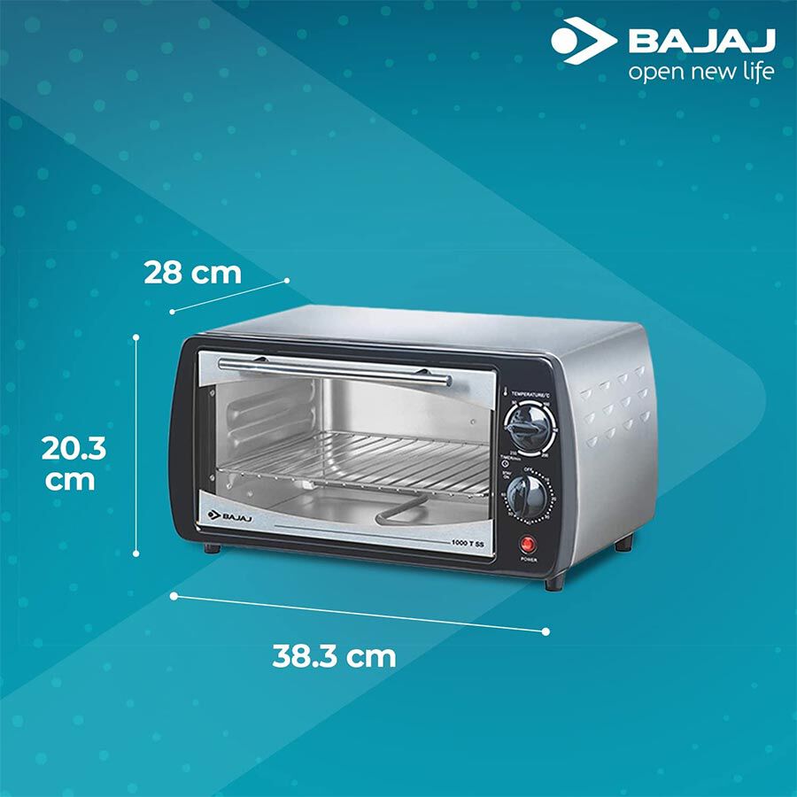 800 W Powder Coated Oven Toaster Griller, , large image number null