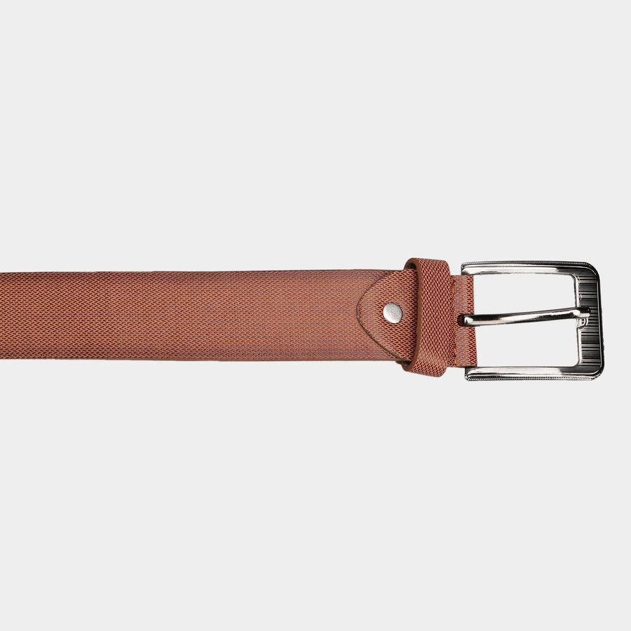 Men's Polyurethane Casual Belt, Size 36, Textured, , large image number null