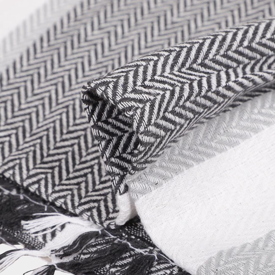 220 GSM Grey Cotton Blend Bath Towel, , large image number null