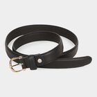 Women's Black Polyurethane Belt, , small image number null
