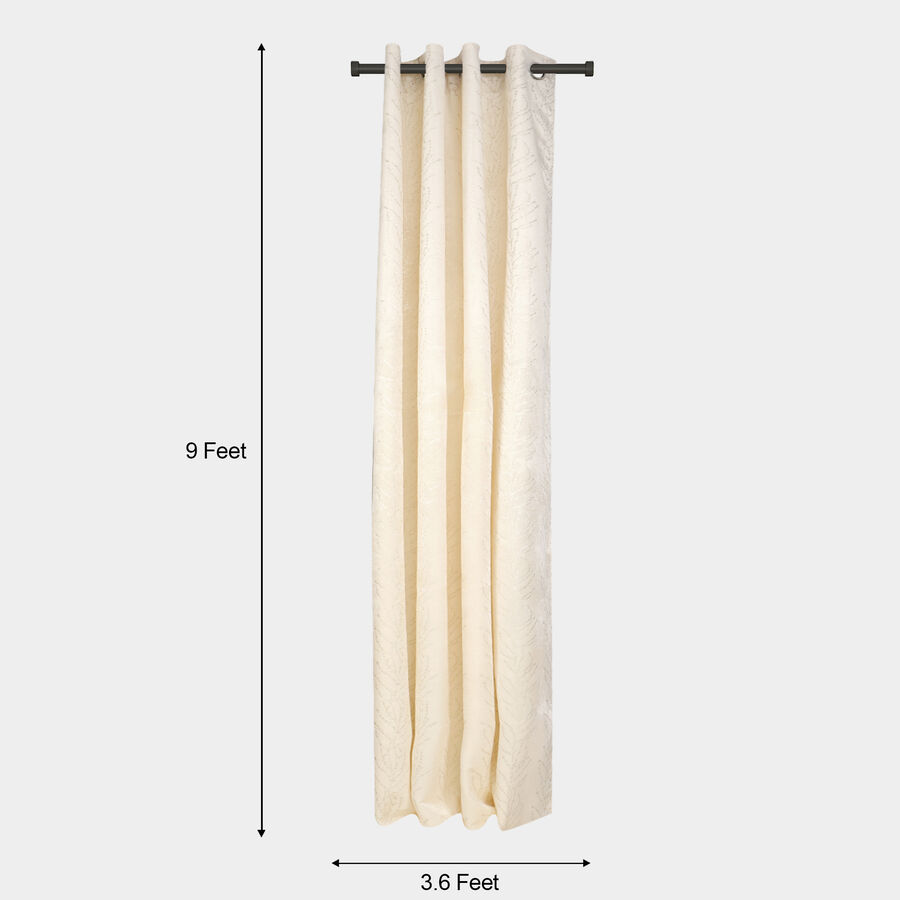 9ft. Cream Velvet Long Door Curtain, , large image number null