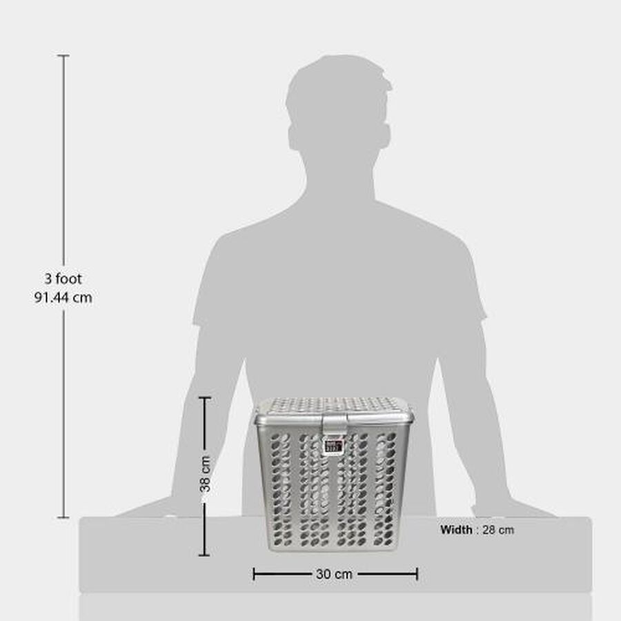 Grey Plastic Basket, , large