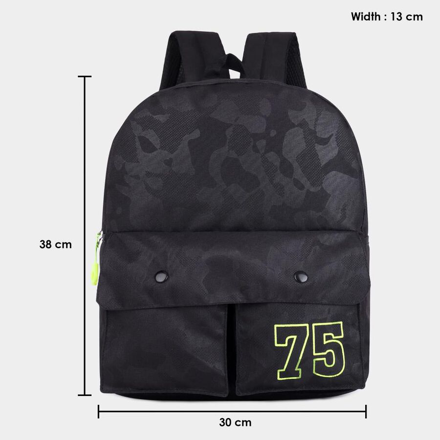 Women's Black Canvas Backpack, , large image number null