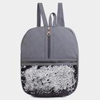 Women's Grey Polyurethane Backpack, , small image number null