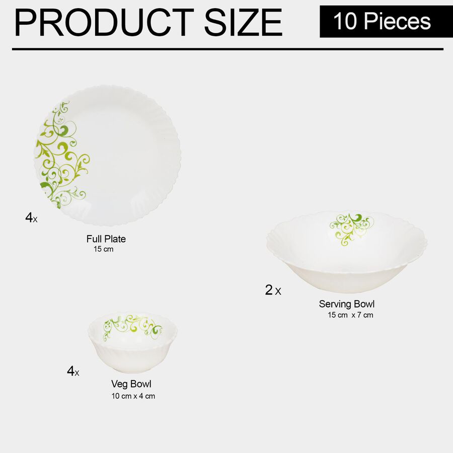 Opalware Dinner Set 10 Pcs, , large image number null