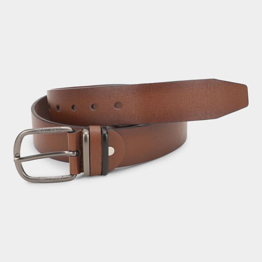 Men's Brown Pu Casual Belt , , large image number null