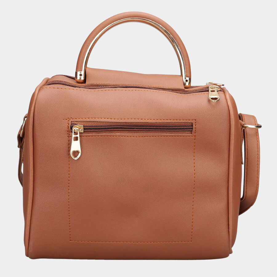Women Plain Tan Sling Bag, , large image number null