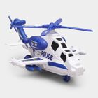 Kid's Blue Plastic Toy Police Helicopter, , small