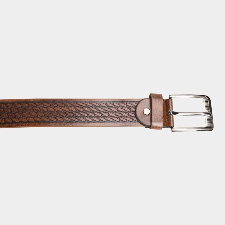 Men's Tan Polyurethane Casual Belt, , large