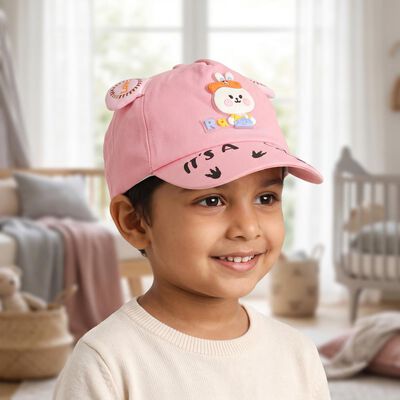 Kid's Pink Fabric Caps
