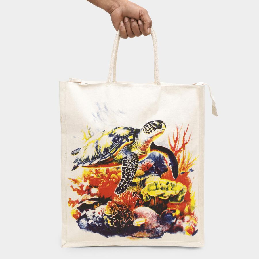 Women's Beige Canvas Tote Bag, , large image number null