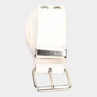 Women's White Polyurethane Belt, , small image number null