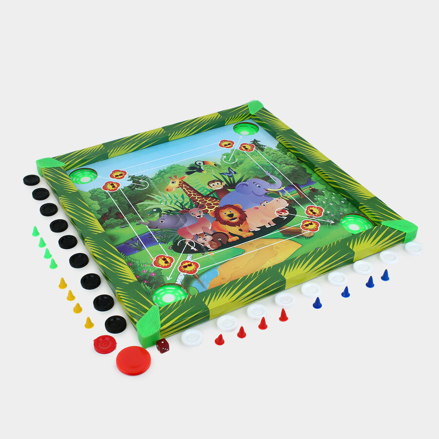Carrom Board With 19 Coins & Striker (17 in.) - Colour/Design May Vary, , large image number null