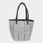 Women's White Polyurethane Tote Bag, , small image number null