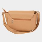 Women's Beige Polyurethane Sling Bag, , small