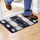 Anti-Skid Blue Polyester Door Mat, , small image number null