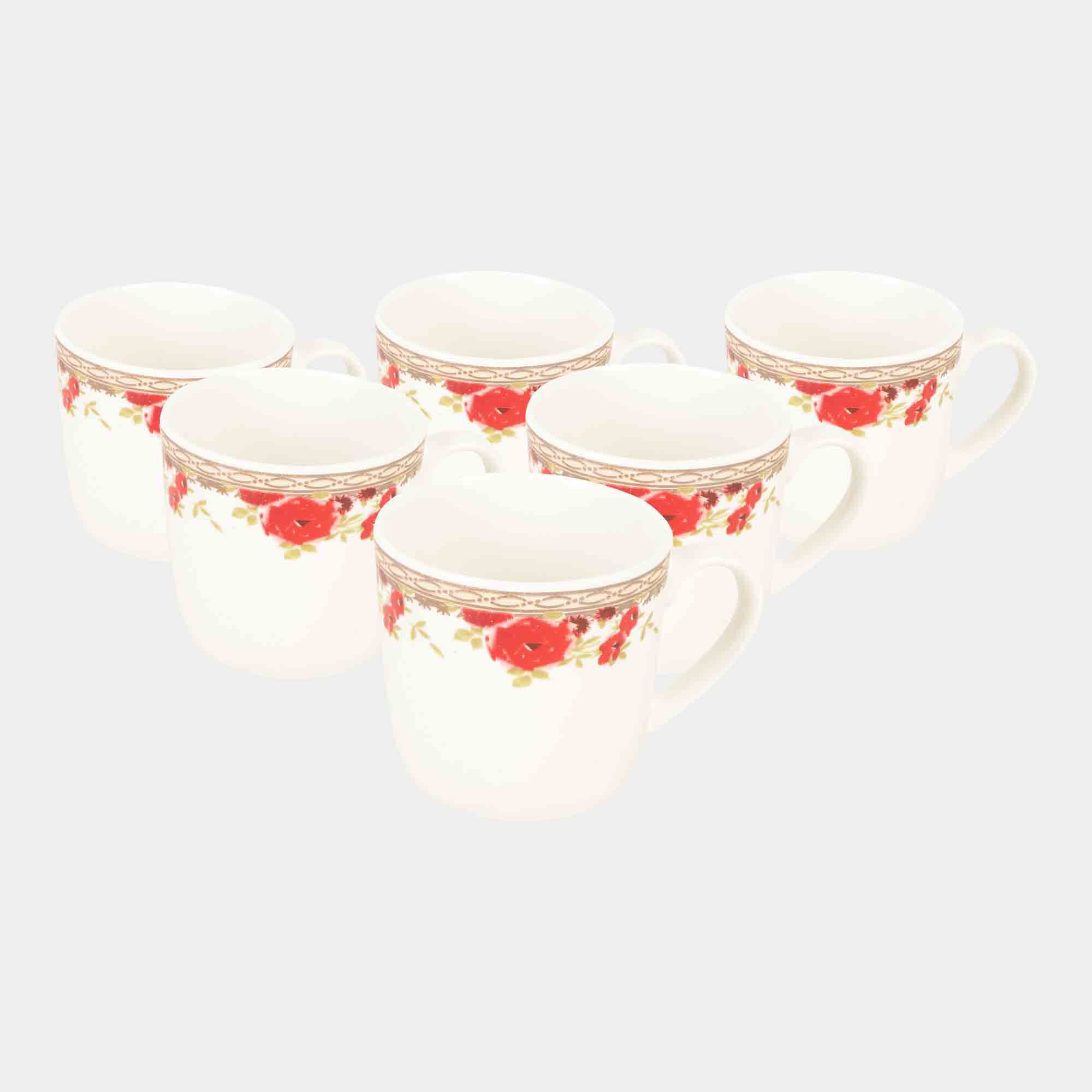 Home Finery                         150 ml Bone China Cup, Set of 6