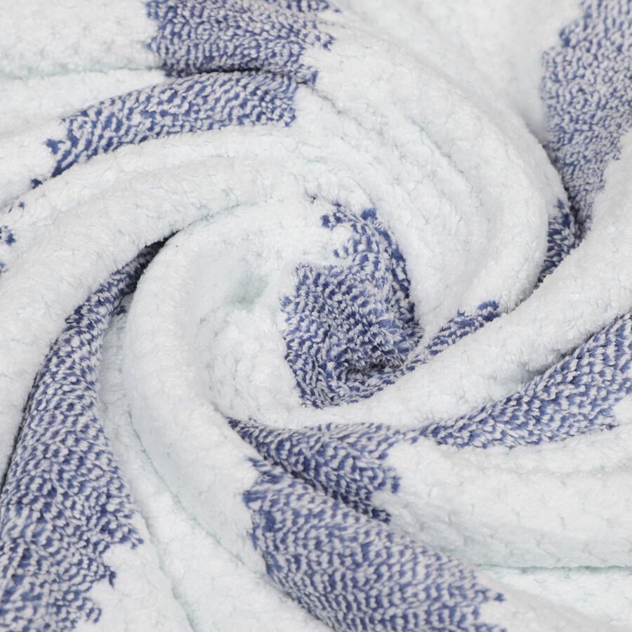 270 GSM Blue Microfiber Bath Towel, , large