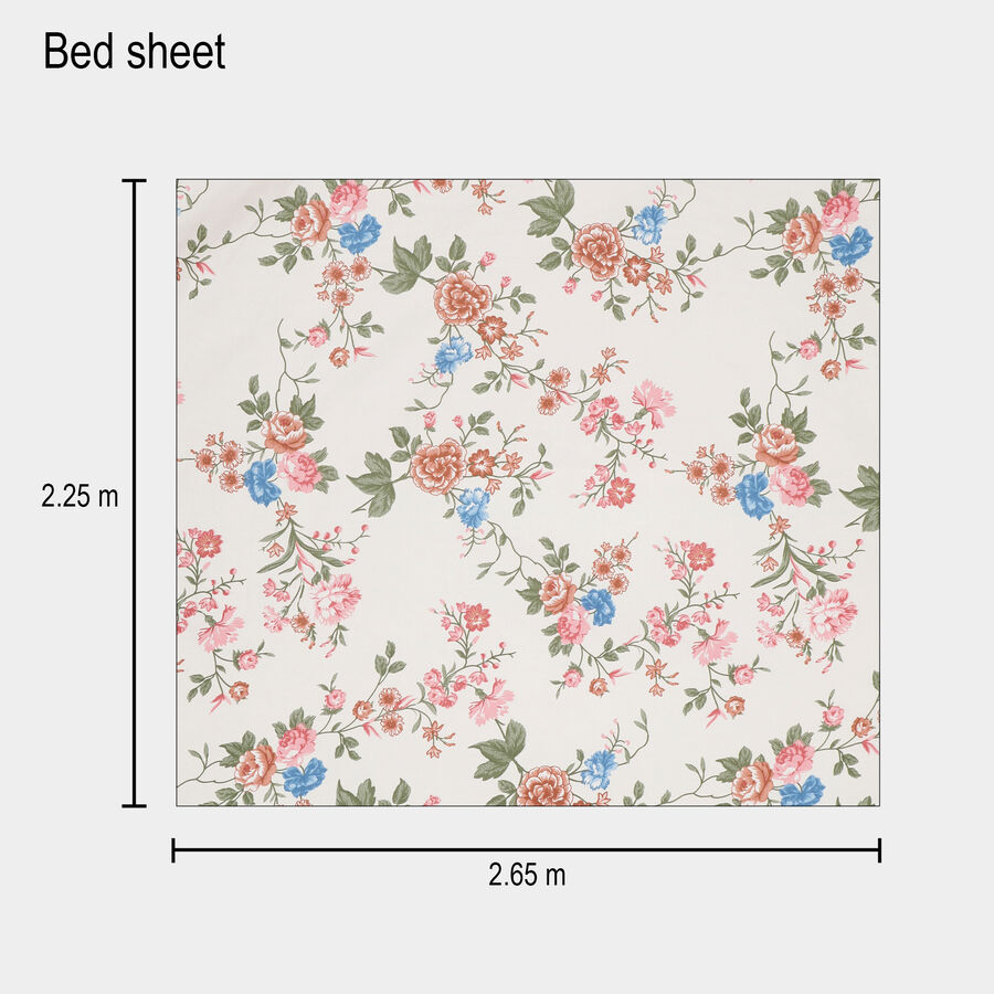 120 GSM White Polyester Double Bedsheet, , large image number null