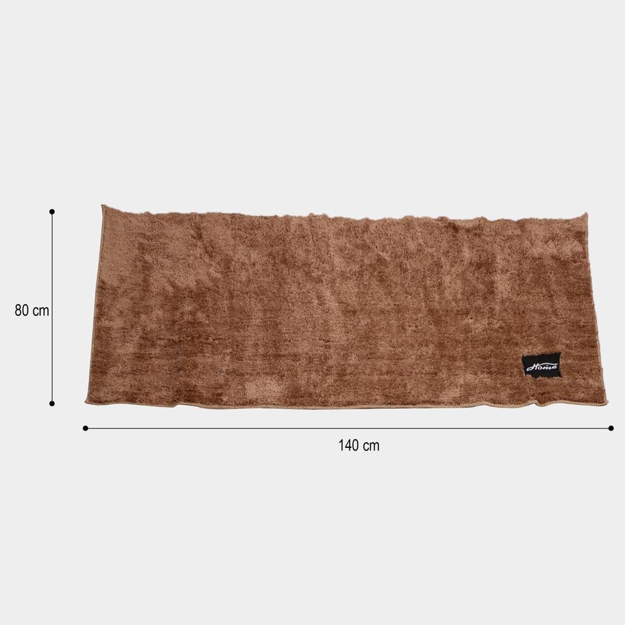 Anti-SKId Brown Polyester Bedside Runner, , large image number null
