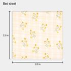 110 GSM Peach Microfiber Double Bedsheet With Pillow Cover, , small image number null