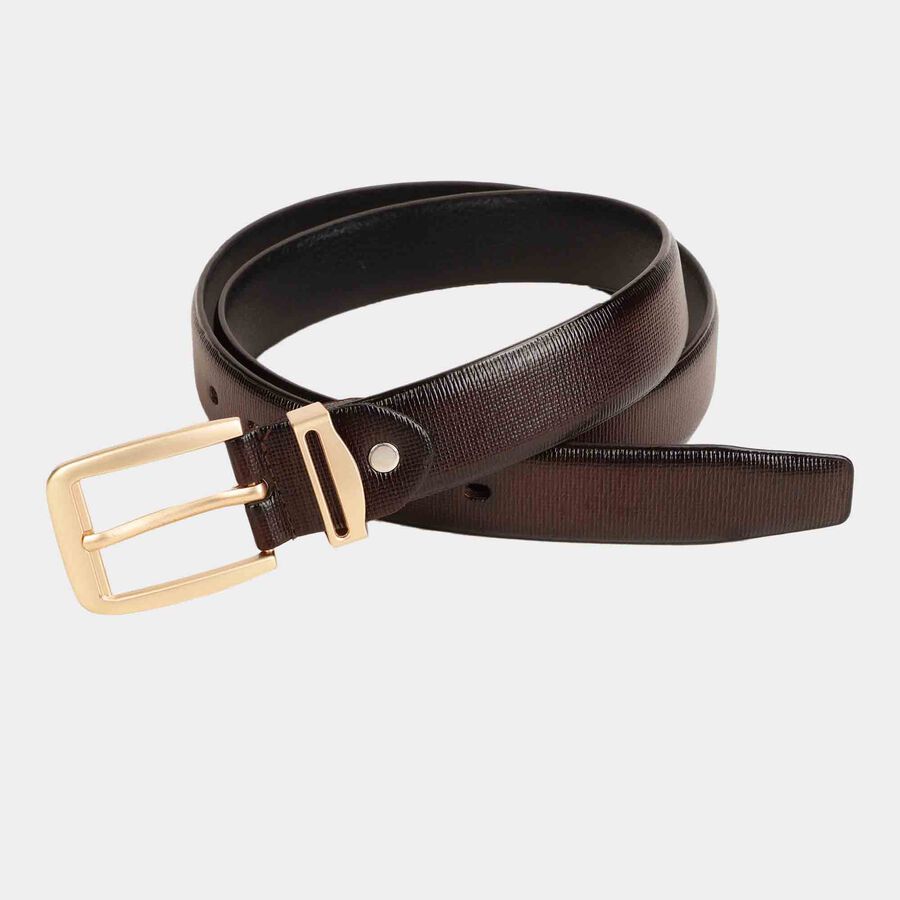 Men's Brown Polyurethane Formal Belt, , large image number null