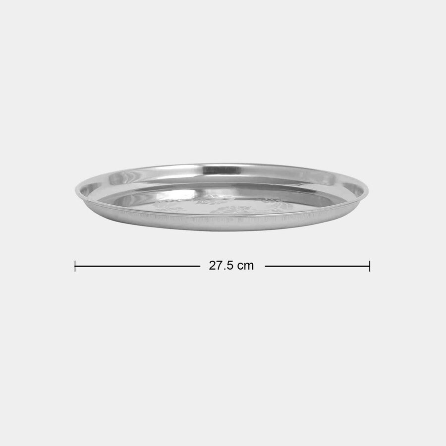 Stainless Steel Plate, 27 cm Dia., , large image number null