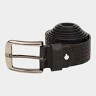 Men's Black Leather Casual Belt, , small image number null