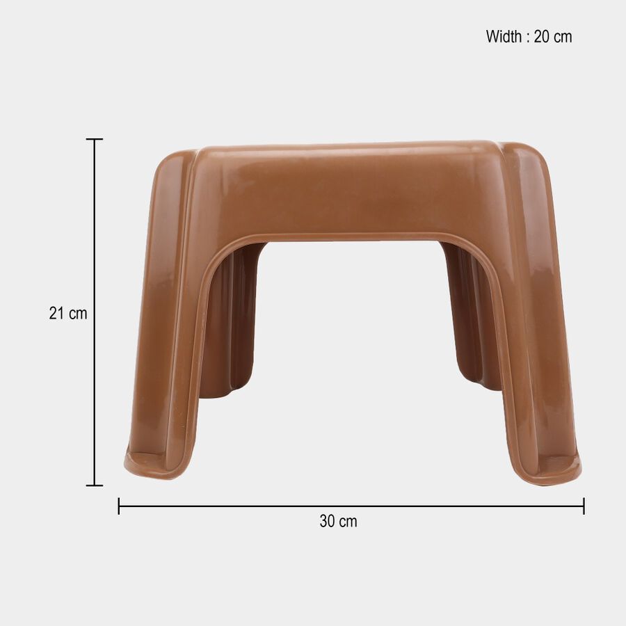 Brown Plastic Bath Stool, , large image number null