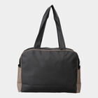 Women's Black Polyurethane Tote Bag, , small image number null
