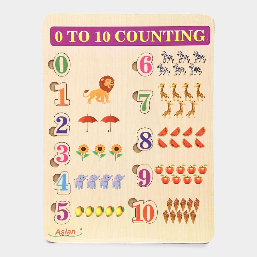Kid's Counting Wooden Puzzle, , large