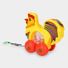 Yellow Plastic Pull Along Jeep Toy , , small