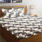 White Cotton Double Bedsheet with Pillow Cover, , small