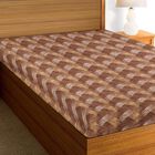 Brown Woven Printed Single Bedsheet, , small