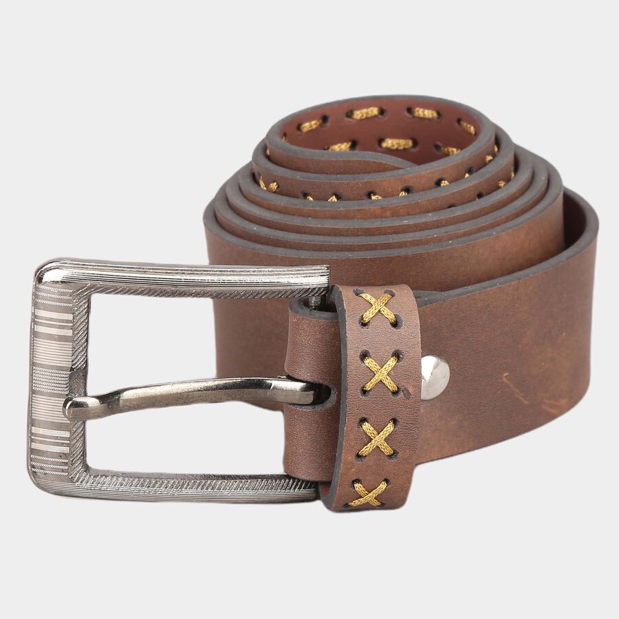 Men's Polyurethane Casual Belt, Size 40, Braided/Weaving, , large image number null