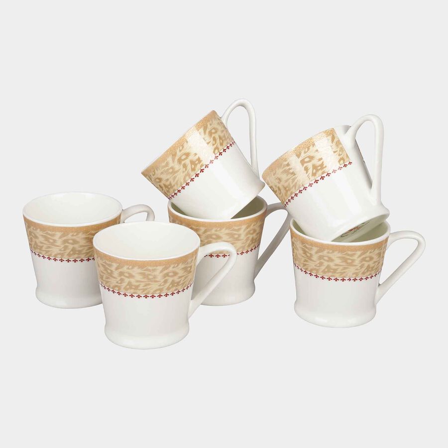 160 ml Bone China Mug, Set of 6, , large image number null
