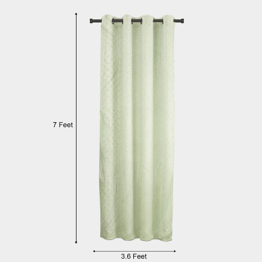 7 ft. Light Green Polyester Curtain, , large image number null