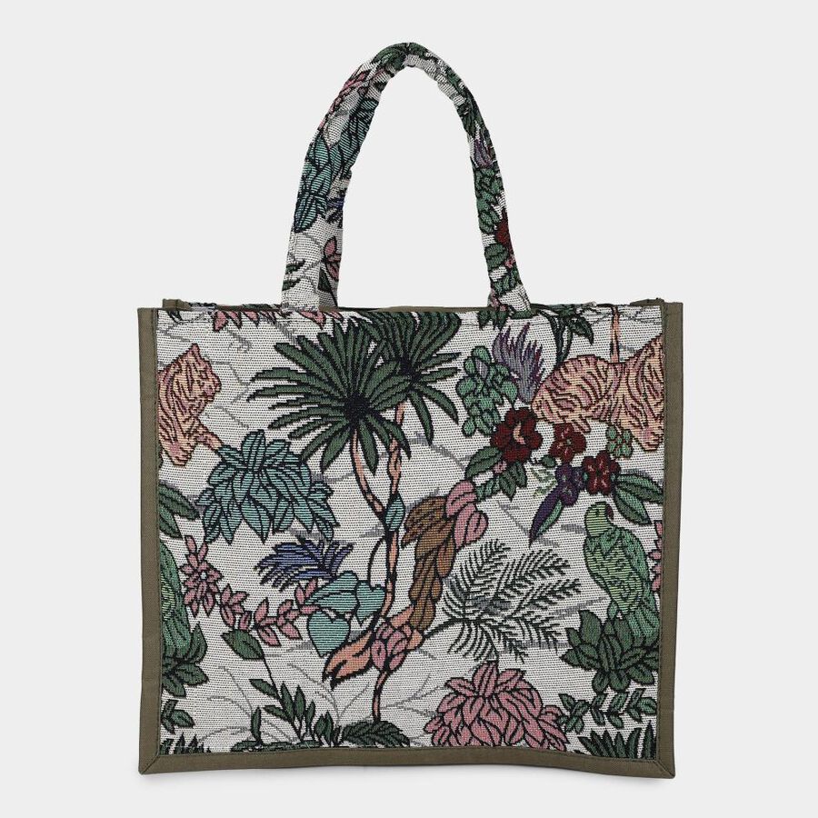 Green Fabric-Polyester Shopping Bag, , large