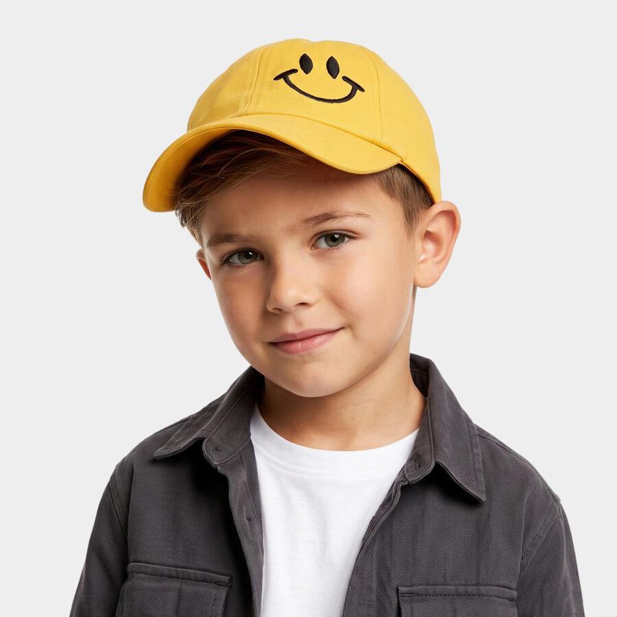 Kids' Yellow Cotton Cap, , large