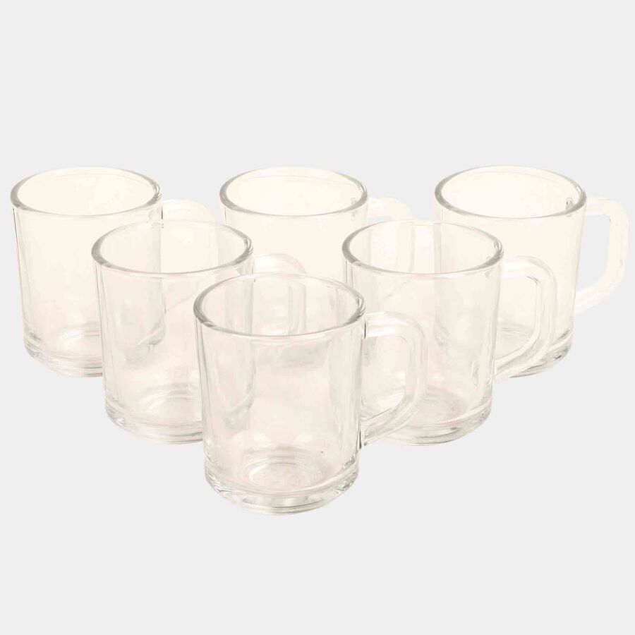 200 ml Glass Coffee Mug, Set of 6, , large image number null
