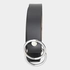 Woman's Black Polyurethane Belt, , small